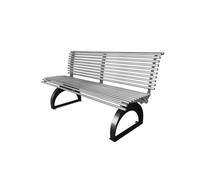 Banc d'extérieur en acier inoxydable de 180 cm pour sièges publics, meubles de jardin et de terrasse, résistant aux intempéries, design moderne pour parcs et jardins