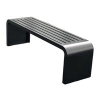 Banc d'extérieur en acier inoxydable pour parcs et espaces publics - Meuble en métal durable avec design moderne