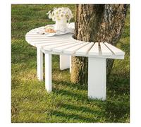 Banc d'extérieur en bois, design semi-circulaire pour jardin et parc, idéal pour une utilisation dans la cour et le porche