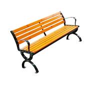Banc d'extérieur en bois imperméable de 120 cm - élégant pour jardin, balcon et cour avec dossier - Long banc de loisirs pour parcs et espaces publics