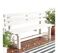 Banc d'extérieur en bois robuste avec dossier - Meubles de patio en bois massif résistant aux intempéries pour jardin, terrasse, parc et porche - et solution d'assise élégante