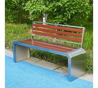 Banc d'extérieur en métal avec dossier, capacité de charge robuste de 500 kg pour cour, porche, entrée de travail