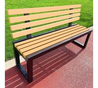 Banc d'extérieur en métal avec dossier et accoudoirs, meubles de jardin résistants aux intempéries pour salle à manger et détente