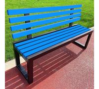 Banc d'extérieur en métal avec dossier et accoudoirs, meubles de jardin résistants aux intempéries pour salle à manger et détente
