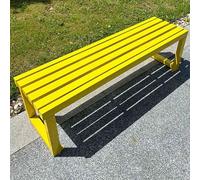 Banc d'extérieur en métal durable pour espaces publics, solution d'assise haute capacité pour parcs, patios et jardins