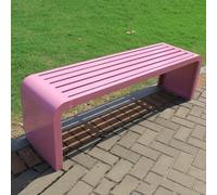Banc d'extérieur en métal résistant aux intempéries - Cadre en acier robuste pour jardin et parc - Banc de rempotage parfait pour la relaxation en plein air et le jardinage