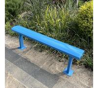 Banc d'extérieur en métal résistant aux intempéries, design dos nu pour jardins, parcs et porches