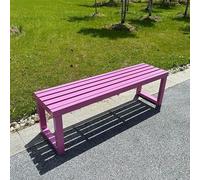 Banc d'extérieur en métal, résistant aux intempéries et durable, design dos nu pour jardin, terrasse, bord de piscine, supporte 400 kg, idéal pour 2 à 3 personnes