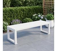 Banc d'Extérieur Jardin pour Terrasse Parc, Banc Robuste Résistant aux Intempéries, Capacité 500 Kg 2 Places Banquette en Acier Galvanisé pour Balcon Pergola 100/120/150/180 Cm(Blanc,59.1in/150cm)
