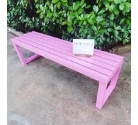 Banc d'extérieur moderne à lattes pour terrasse et jardin, siège de jardin décoratif de style vintage pour la maison