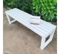 Banc d'extérieur moderne à lattes pour terrasse et jardin, siège de jardin décoratif de style vintage pour la maison