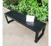 Banc d'extérieur moderne à lattes pour terrasse et jardin, siège de jardin décoratif de style vintage pour la maison