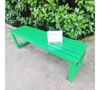Banc d'extérieur moderne à lattes pour terrasse et jardin, siège de jardin décoratif de style vintage pour la maison