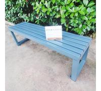 Banc d'extérieur moderne à lattes pour terrasse et jardin, siège de jardin décoratif de style vintage pour la maison