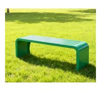 Banc d'extérieur moderne dos nu en acier inoxydable - Jardin Patio Art Déco Park Assises Design Multicolore 100 x 40 x 45 cm (vert) pour porche et cour