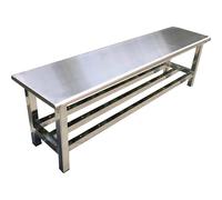 Banc d'extérieur moderne en acier inoxydable étanche 150 cm Idéal pour les parcs, les places, les restaurants, les hôpitaux, les lieux de travail sans poussière, design triple couche