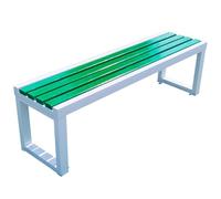 Banc d'extérieur résistant aux intempéries en bois et fer pour porche, terrasse, pelouse, piscine