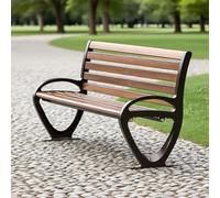 Banc d'extérieur Robuste entièrement en Alliage d'aluminium avec Dossier, Banc d'amour en métal pour Porche Avant, Cour