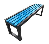 Banc d'extérieur sans Dossier en Fer et Bois/résine pour 2 Personnes - Siège Polyvalent pour Jardin, terrasse, Balcon, Disponible en 11 Couleurs et Plusieurs Tailles (100x40x45 cm, Couleur F