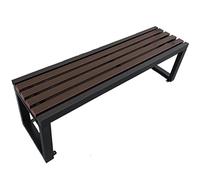 Banc d'extérieur sans Dossier en métal et Bois pour 2 Personnes - Siège élégant pour Jardin, terrasse ou Balcon - Disponible en 11 Couleurs et Plusieurs Tailles (K, 100x40x45)