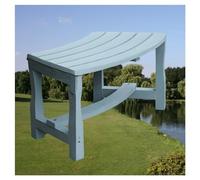 Banc d'extérieur Semi-Circulaire en Bois résistant aux intempéries, Contour d'arbre Marron, Extensible à l'infini, idéal pour créer Une Ambiance Romantique dans Votre Jardin. (Blanc 85 x 40