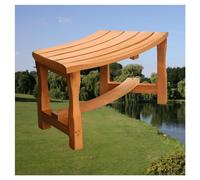 Banc d'extérieur Semi-Circulaire en Bois résistant aux intempéries, Contour d'arbre Marron, Extensible à l'infini, idéal pour créer Une Ambiance Romantique dans Votre Jardin. (Bleu 85 x 40 c