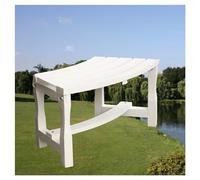 Banc d'extérieur Semi-Circulaire en Bois résistant aux intempéries, Contour d'arbre Marron, Extensible à l'infini, idéal pour créer Une Ambiance Romantique dans Votre Jardin. (Jaune 85 x 40