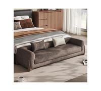 Banc d'extrémité de lit - Tabouret design moderne pour chambre ou appartement - Petit canapé simple en marron clair