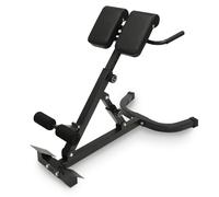 Banc d'hyperextension réglable pour l'exercice du dos et la force du tronc - 5 positions d'inclinaison, charge maximale de 150 kg, poignées antidérapantes, coussin abdominal réglable, banc de gym