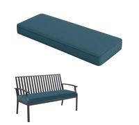 Banc d'intérieur antidérapant amovible lavable pour étagère à chaussures, jardin, terrasse, canapé, chaises - Bleu foncé - 160 x 60 x 5 cm