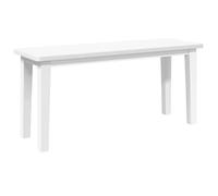 Banc d'intérieur en bois d'hévéa - vidaXL - 90x30x45 cm - Blanc - Bois d'hévéa massif - Pieds en bois - Capacité 110 kg