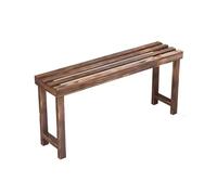 Banc d'intérieur en bois long pour fleurs, économise de l'espace carbonisé et résistant à l'humidité, meuble d'entrée pour salon, chambre à coucher et jardin (80 x 25 x 55 cm)