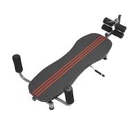 Banc dorsal extensible noir et rouge - Table d'inversion pour la maison et le fitness - Soulage les symptômes tels que le dos rond - Capacité de charge de 150 kg - Évolutif de 130 à 185 cm