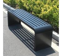 Banc dos nu avec cadre en alliage d'acier durable, résistant aux intempéries, design art déco pour extérieur et intérieur, parfait pour jardin, porche, parc et balcon