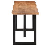 Banc du couloir - vidaXL - bois d'acacia massif et acier - marron et noir - structure stable - 160 x 35 x 45 cm gah53m4553