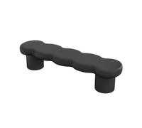 Banc élégant en cuir noir - Ottoman polyvalent pour chambre, entrée et vestiaire - Banc de canapé moderne pour chaussures, vêtements et espace de repos