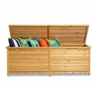 Banc en bois 2 en 1 Boîte de rangement Boîte à coussins Banc de jardin Mobilier de jardin Coffre en bois