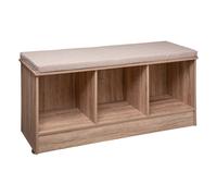 Banc En Bois Avec 3 Cases Naturel Five