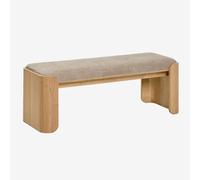 Banc en bois de caoutchouc et placage Lofren Bois Naturel ↔︎ 140 cm