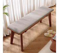 Banc en bois de ferme - Élégant siège d'entrée tapissé, polyvalent pour cuisine, salon et salle à manger - Petit banc à assembler facile pour une décoration d'intérieur chic et économiser de l'espace