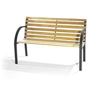 Banc en bois et métal, 120 x 62 cm