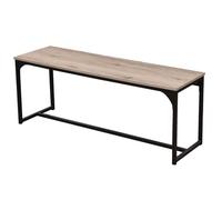 Banc en bois et métal ""Loft"" - Noir - L 120 x H 46 x P 35 cm