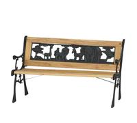 Siena Garden 598843 Zoo Banc Enfant Fonte Vert Antique/Baguettes Bois Dur