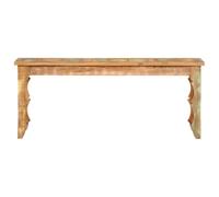 Banc en Bois Massif Recyclé 110 x 35 x 45 cm Style Que | Bois de récupération, fait main, assemblage facile, style rétro, pièce unique, essence variée