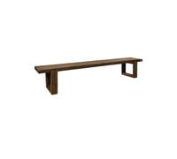 Banc en bois recyclé marron, 4 places, fait main, uni - Pomax, Andalucia - 240x40x45 cm