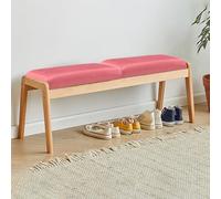 Banc en bois rembourré pour une utilisation en intérieur - Élégant rose pour entrée, cuisine, salon, salle à manger - 112 x 39 x 43 cm, parfait pour couloir et foyer.