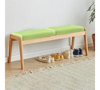 Banc en bois rembourré pour une utilisation en intérieur - Siège d'entrée élégant vert clair pour salle à manger et salon 112 x 39 x 43 cm - Parfait pour couloir et foyer
