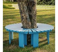 Banc en bois résistant aux intempéries, enveloppant et protégeant les arbres - Siège semi-circulaire incurvé pour jardin et terrasse, idéal pour l'extérieur, les parcs et les espaces verts (