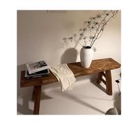 Banc en bois rustique pour intérieur - Long couloir en bois rustique massif avec une capacité de 200 kg, entrée étroite pour petit déjeuner coin O