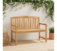 vidaXL Banc en Bois Sculpté en Rose 114 x 60,5 x 95 cm Naturel, Mobilier d'extérieur, banc en teck, coin détente, accessoires de jardin, siège rustique, bois massif